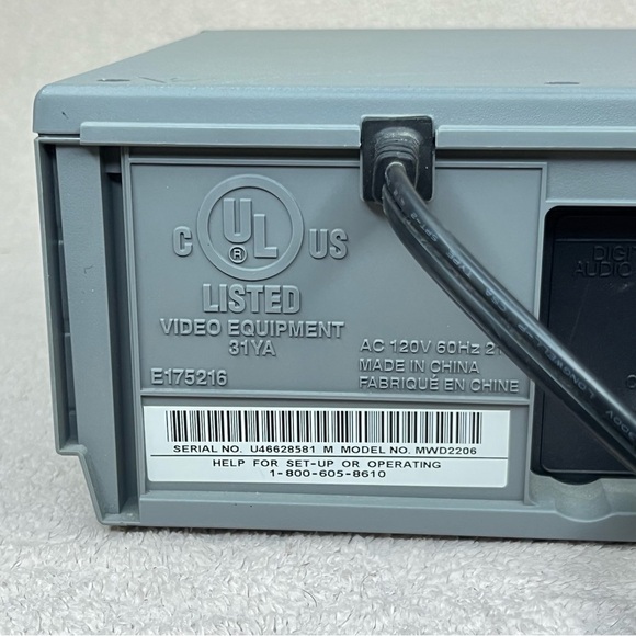 Magnavox DVD/VCR Combo Unit Video Cassette Recorder/DVD Player-Gray-WORKS-2006 - Picture 6 of 12